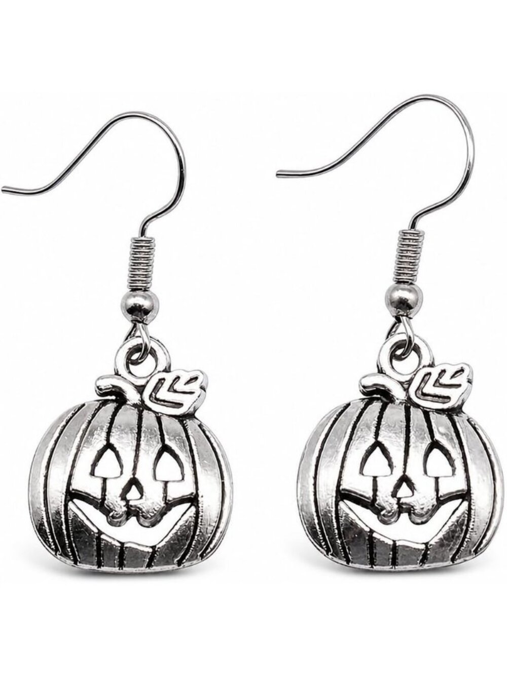 Women's Silver Matching Pair with 1.8 cm Pumpkin Vintage Minimalist Earrings